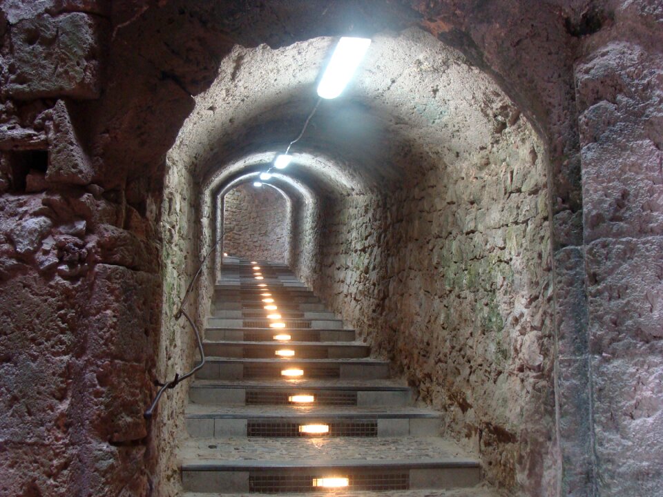 Underpass inside lighting photo