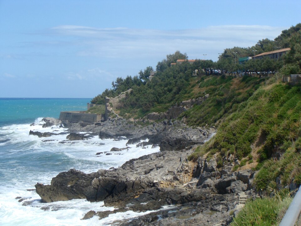 Beautiful water rocky shore