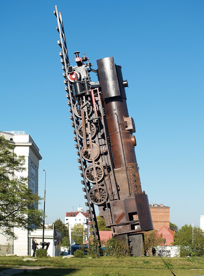 Monument locomotive metal