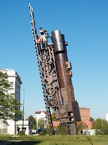 Monument locomotive metal