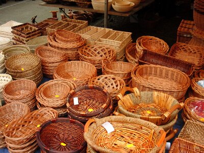Brown market market stall
