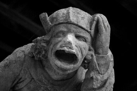 Black and white architecture sculpture