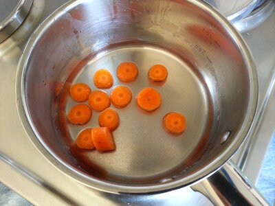 Carrot cooking pot cook