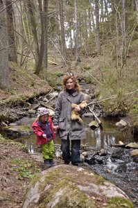 Mother children nature