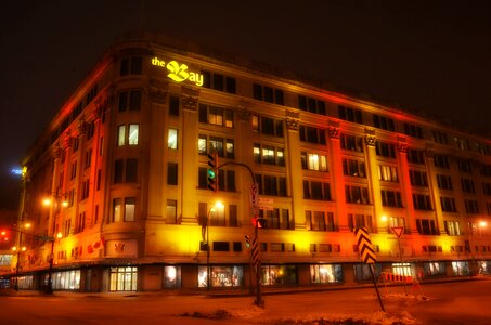 Hotel architecture night photo