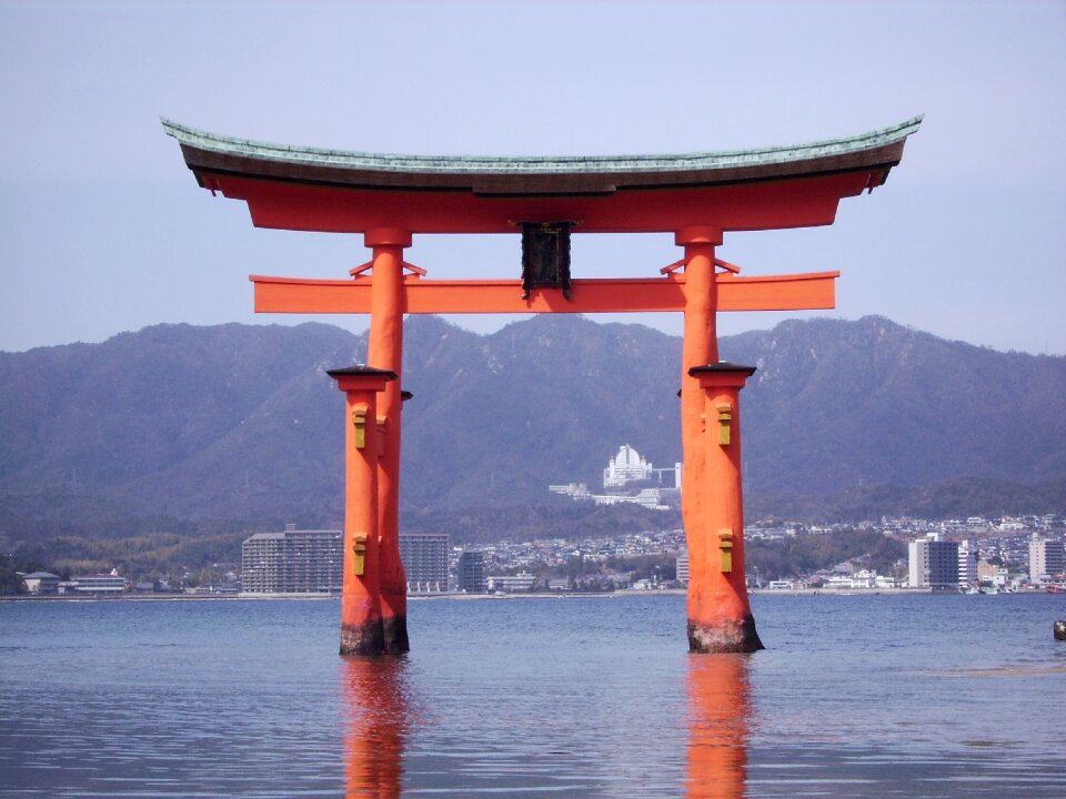Torii red landscape