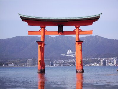 Torii red landscape
