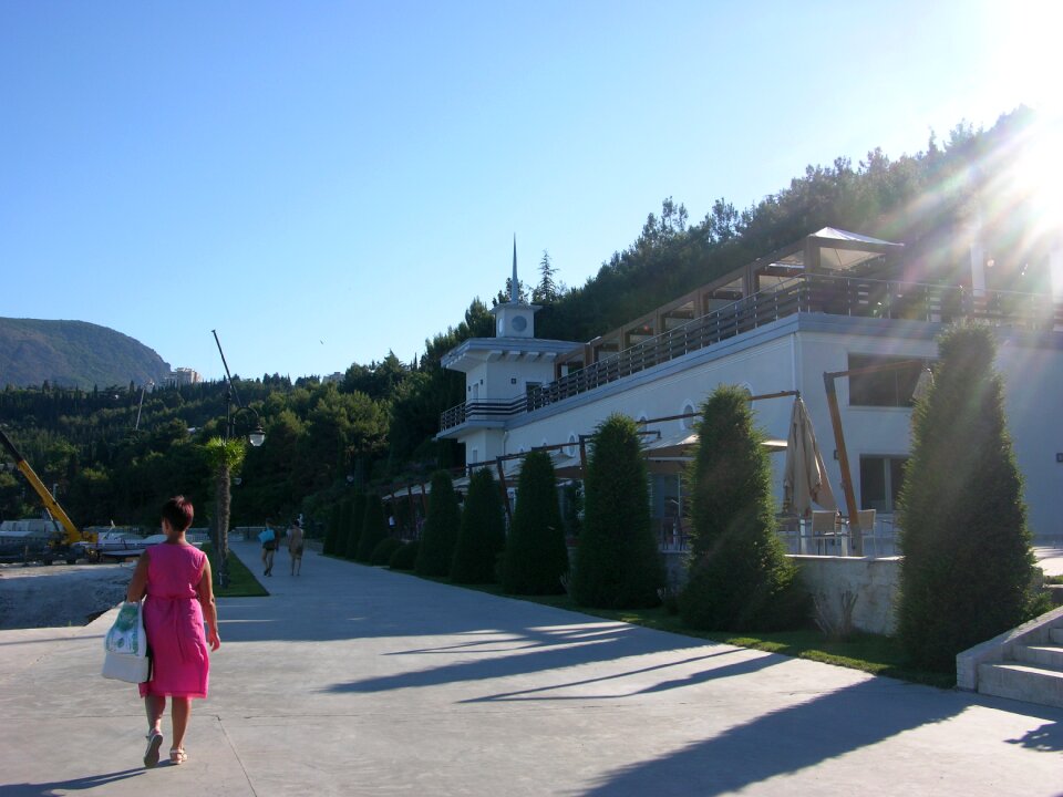 Crimea sunny blue sky