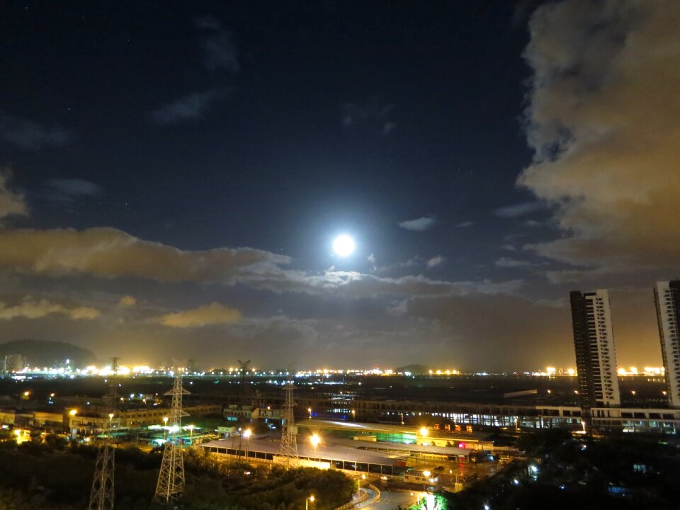 Cloud the night sky city