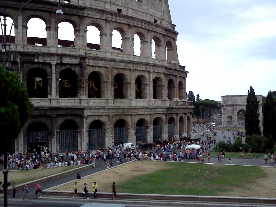 Ancient roman coliseum roma capitale photo