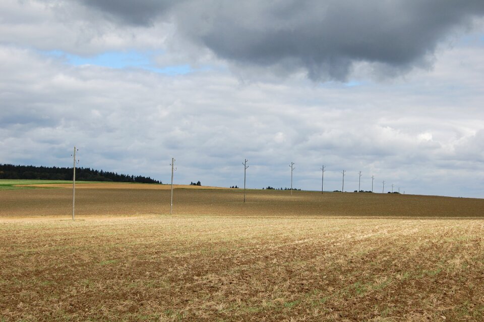 Autumn field clouds