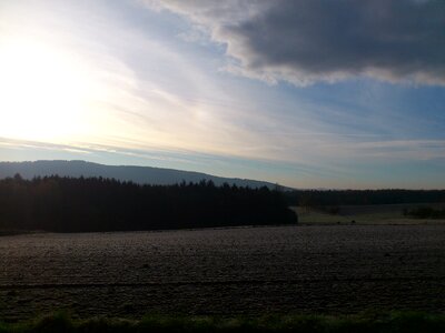 Winter morning winter cloud photo