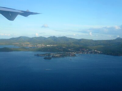 Caribbean sea three islets sky photo