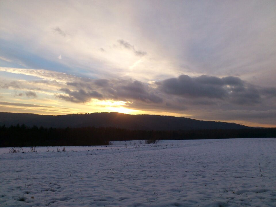 Winter morning winter cloud