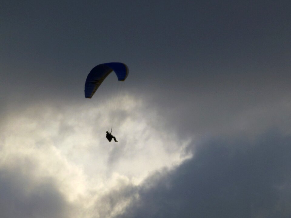 Paragliding paraglider flying