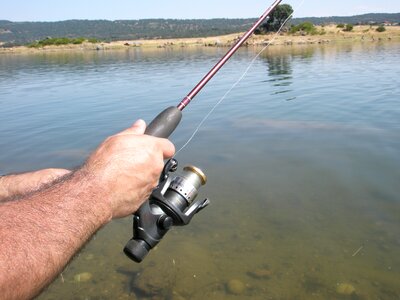 Fishing reel water photo