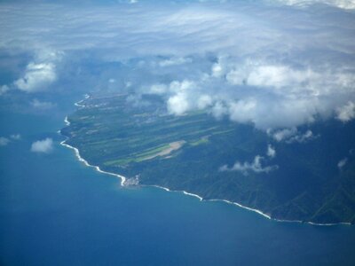 Marie galante plane view caribbean sea