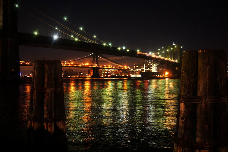 New york night view manhattan