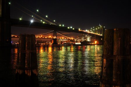 New york night view manhattan