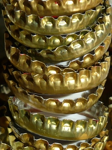 Crown shaped gold golden