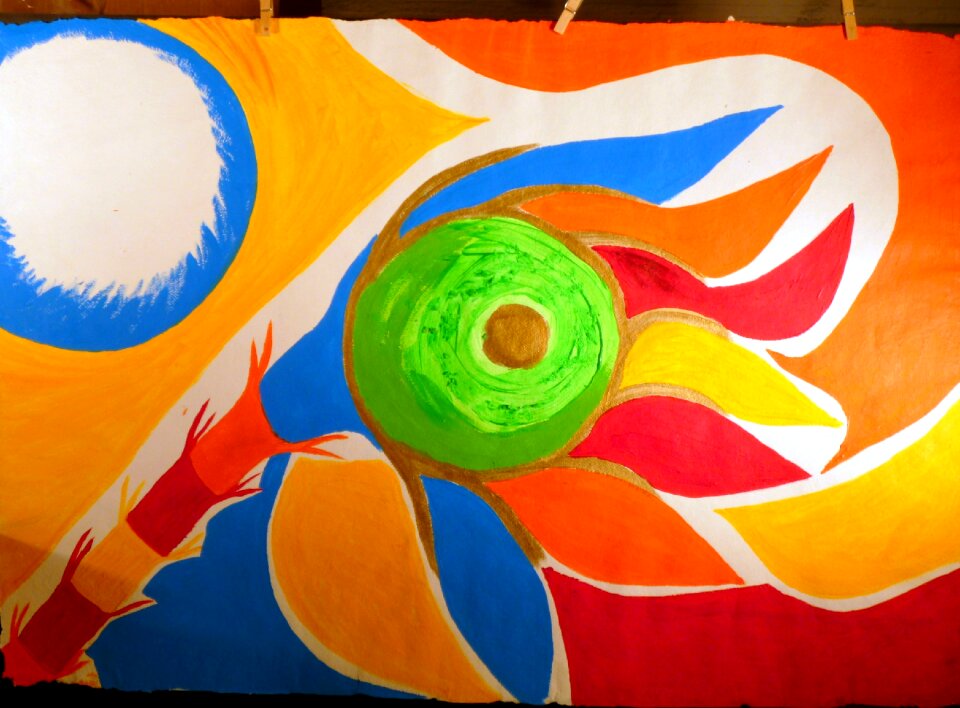 Drawing color life flower