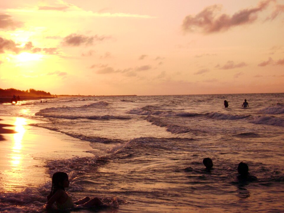 Sunset beach afternoon