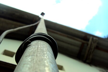 Macro effect bird eye blue sky