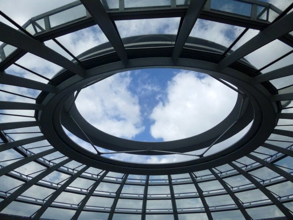 Sky clouds building