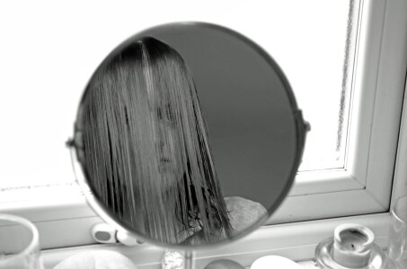 Mirror dissatisfaction black photo