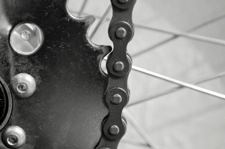 Bicycle chain background photo