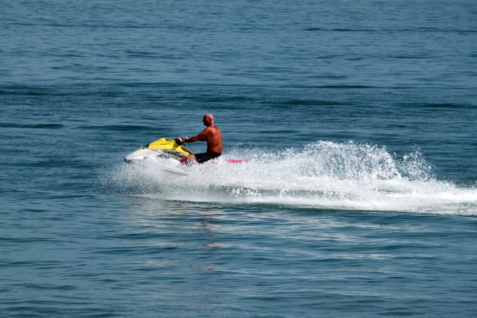 Man fun ocean photo