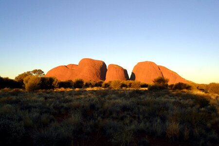 Landscape dusk orange photo