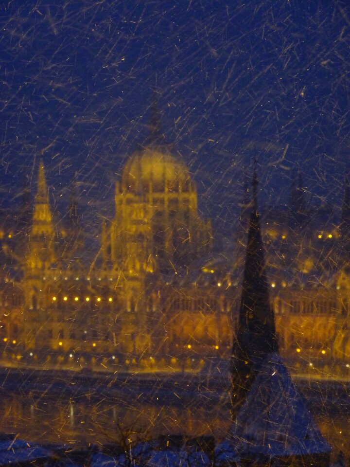 In the evening lighting budapest