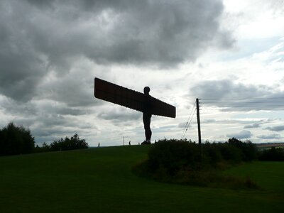 Angel of the north sunset sky photo