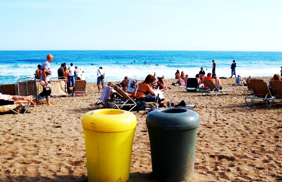 Barceloneta sand trash