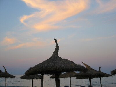 Parasols sea summer