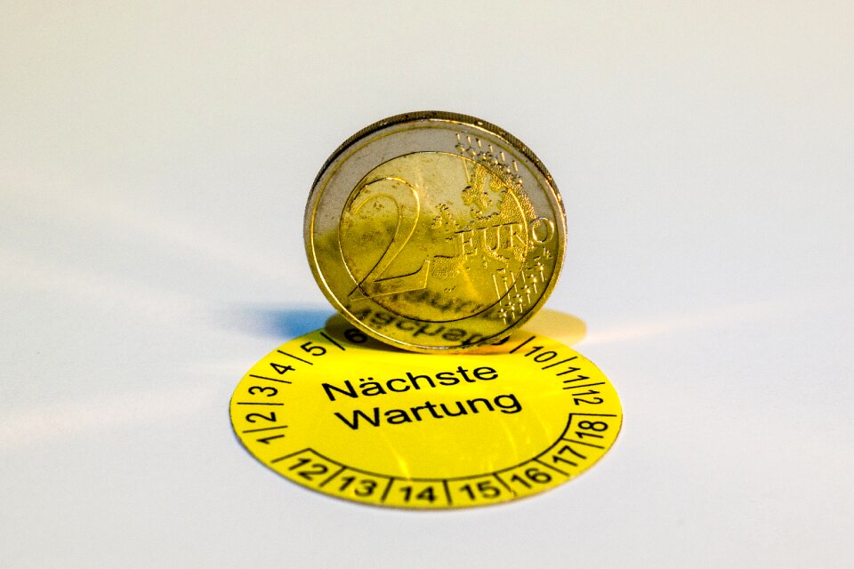 Maintenance sticker coin repair