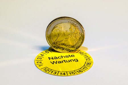 Maintenance sticker coin repair