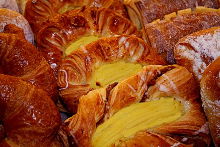 Food particles danish pastry photo