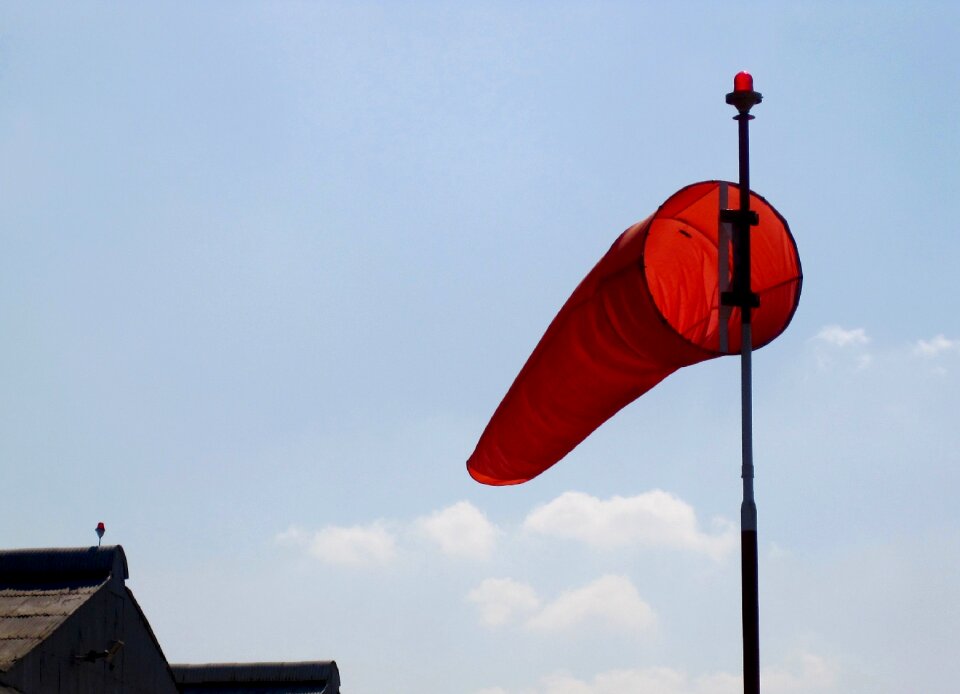 Blue sky hanger roof blowing