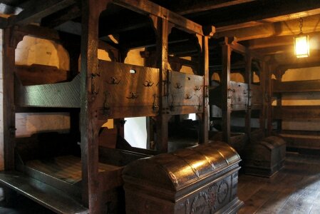 Youth hostel bunk bed beds
