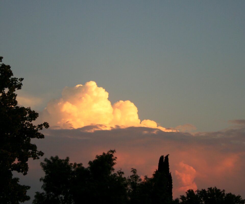 Evening sky nature photo