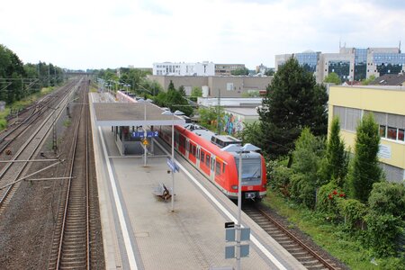 Railway station train gleise photo
