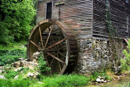 Building water wheel water