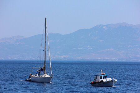 Sailboat mediterranean sea greek photo