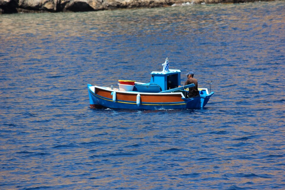 Fishing boat mediterranean sea greek