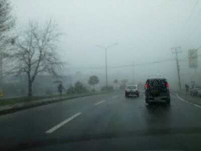 Fog rent a car road