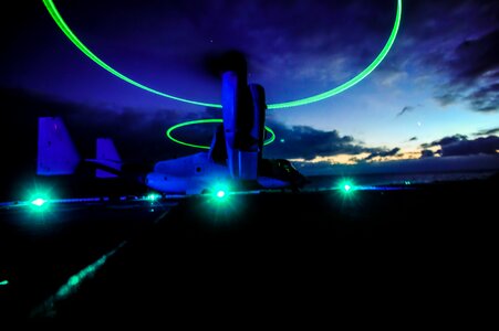 Lights long exposure mv-22
