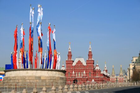 Tsar's podium red square blue sky photo