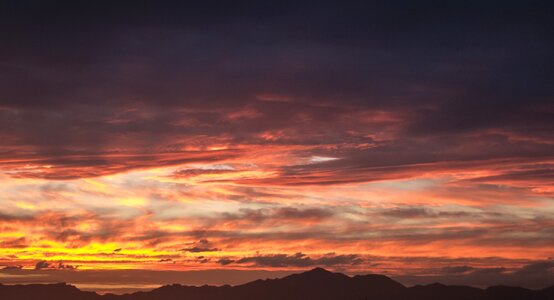 Clouds backlight twilight photo